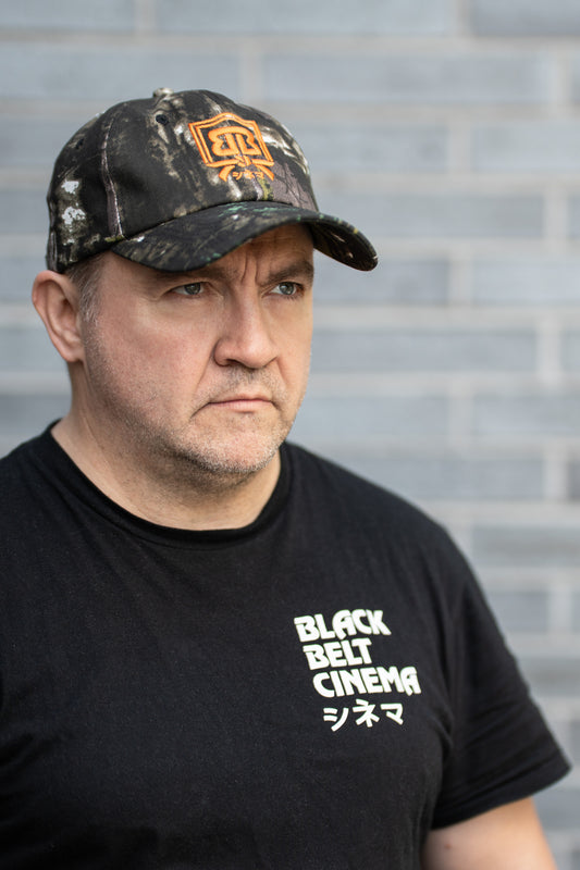 Black Belt Cinema Forest Camo Hat with Logo
