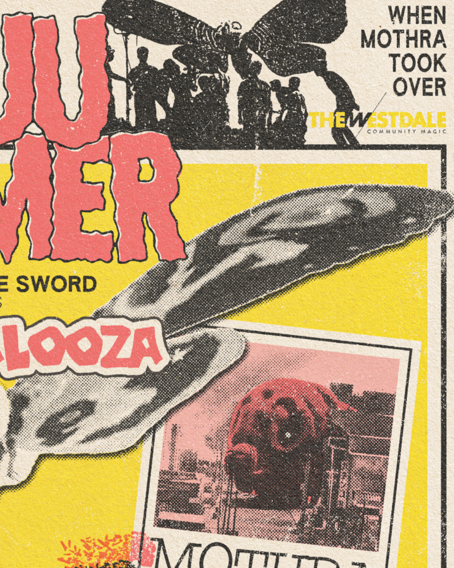 Mothrapalooza Risograph Print 11x17